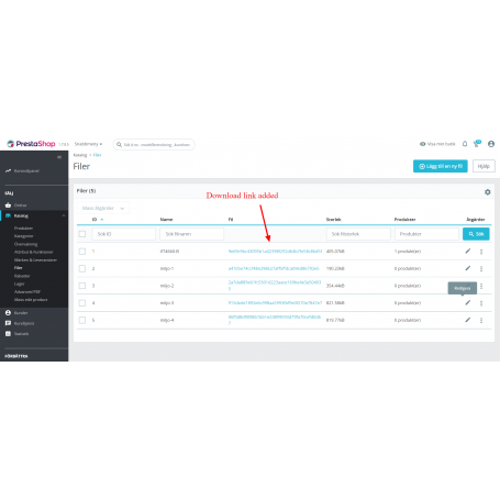 Prestashop Attachment Téléchargement direct Lien ajouté - Fichier de produit