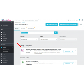 Bannières produits avec formulaire Prestashop & Upload Image