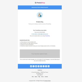 Beautiful - Template emails et pour les emails des modules Prestashop
