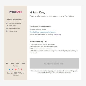 Beautiful - Template emails and for emails of modules Prestashop