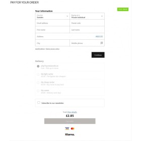 Prestashop Klarna Checkout Prestashop Module Low cost
