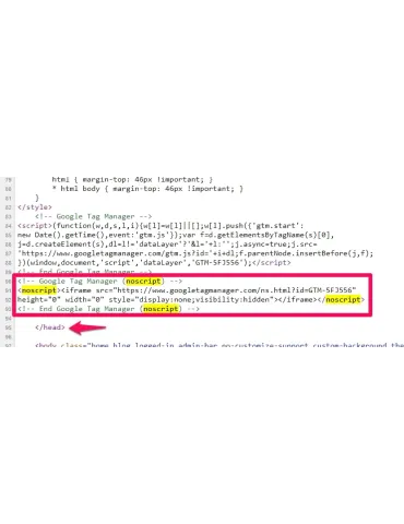 Prestashop Head Mots-clés ajouter code GTM GA4 et tout code de script
