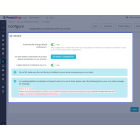 Prestashop Automatically Combination Change Default When Out of Stock