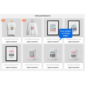 Prestashop Dölj pris & Lägg till kundvagn - Kundinloggning