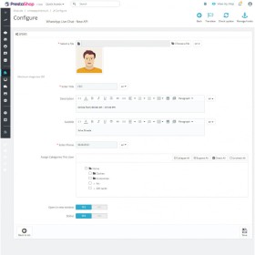 Prestashop  WhatsApp Online Live Chat - multi Users and Categories