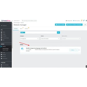 Prestashop Disable / Enable Category by language and redirect