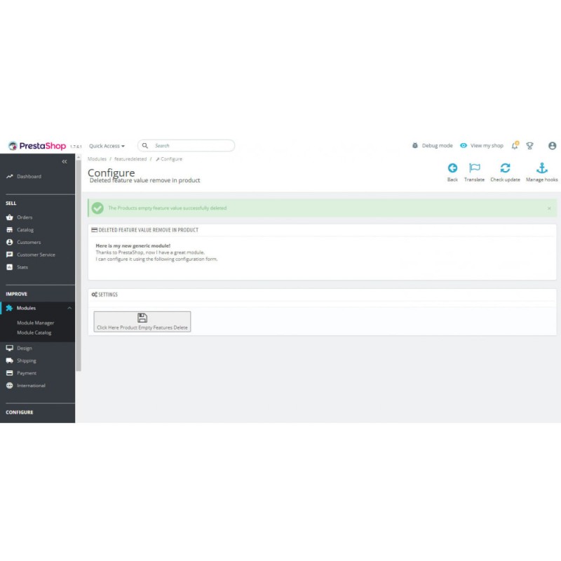 Prestashop Unused features remove in product with Customized value