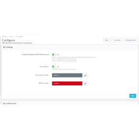 Prestashop Recommended retail price (MSRP) display by increase base price
