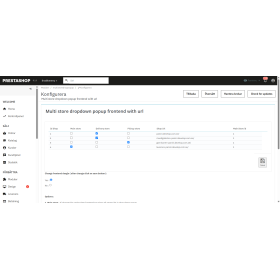 Multi store dropdown popup frontend with url Prestashop module