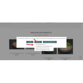 Multi store dropdown popup frontend with url Prestashop module